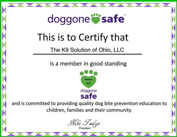 Member of Doggone Safe(tm) 2016